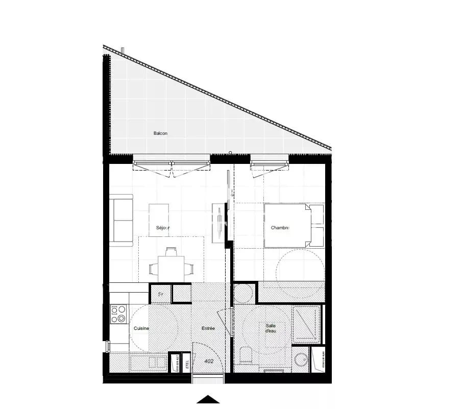 Cap d'Ail- frontière - Monaco - Appartement 2 pièces dans une nouvelle résidence — 5