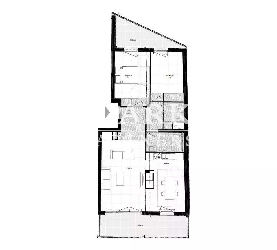 Cap d'Ail - frontière de Monaco - Superbe appartement de 3 pièces - vue mer — 5