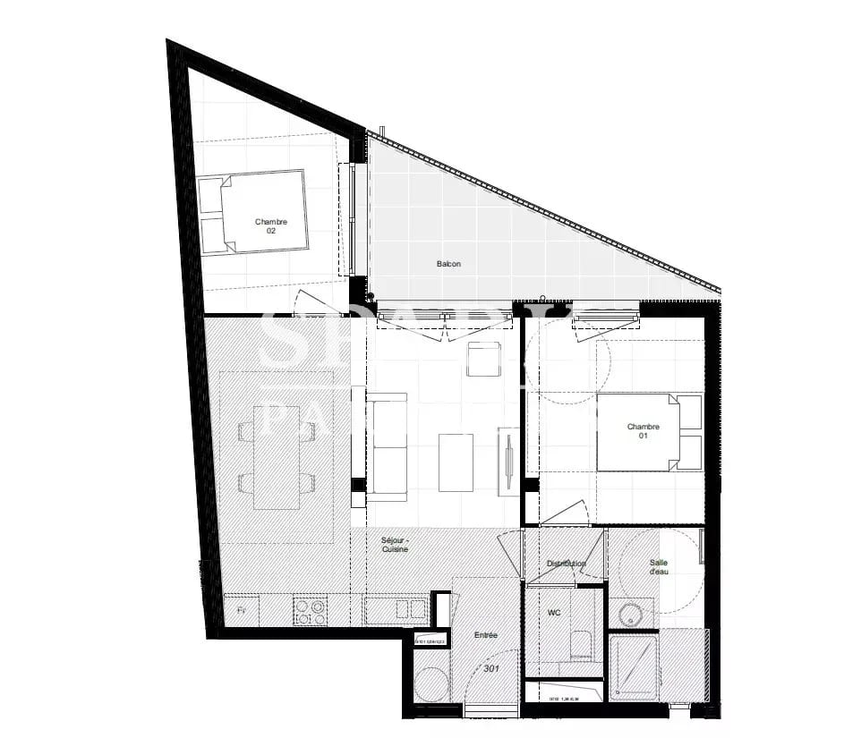 Cap d'Ail - frontière de Monaco - bel appartement de 3 pièces dans une résidence neuve — 5