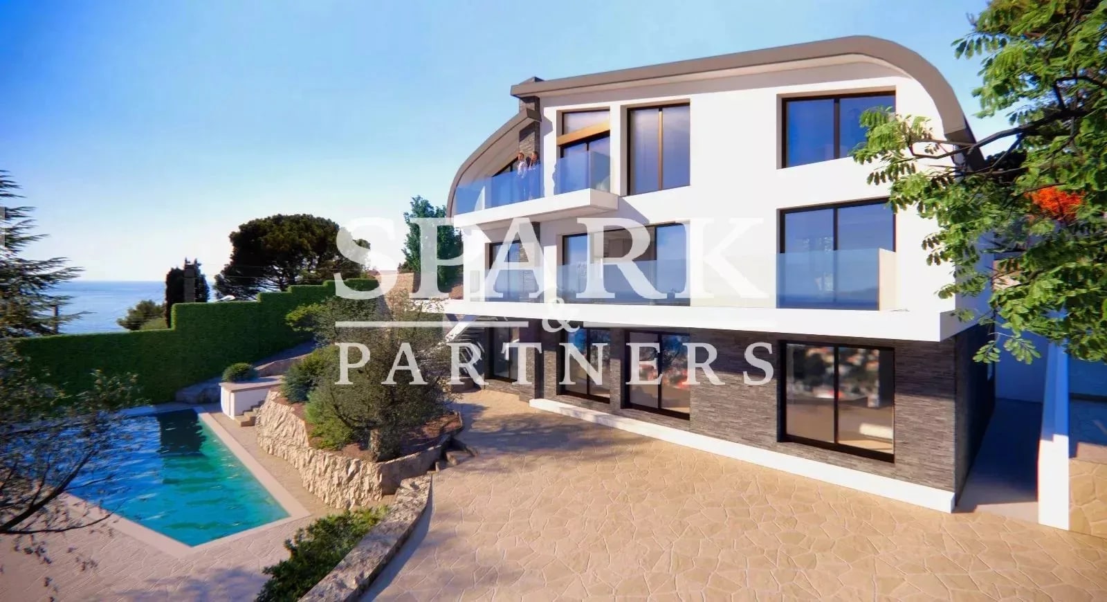 Roquebrune Cap Martin - Villa dans quartier Résidentiel
